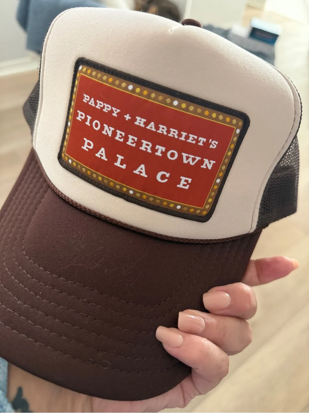NEW Pappy + Harriet’s Iconic Pioneertown Palace Brown and Cream Trucker Hat
